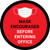 Mask Encouraged Before Entering Office Red With Icon - Floor Sign