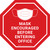 Mask Encouraged Before Entering Office Red Stop - Floor Sign