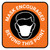 Mask Encouraged Beyond This Point Square Orange - Floor Sign
