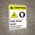 Caution: High Noise Area Hearing Protection May Be Required ANSI - Wall Sign