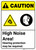 Caution: High Noise Area Hearing Protection May Be Required ANSI - Wall Sign