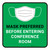 Mask Preferred Before Entering Conference Room Green Rectangular - Floor Sign