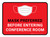 Mask Preferred Before Entering Conference Room Red Rectangular - Floor Sign