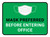 Mask Preferred Before Entering Office Green Rectangular - Floor Sign