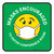Masks Encouraged To Enter Conference Room Green With Emoticon Rectangular - Floor Sign