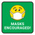 Masks Encouraged! Green Square - Floor Sign