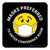 Masks Preferred To Enter Conference Room Black With Emoticon Square - Floor Sign