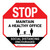 Stop: Maintain A Healthy Office Social Distancing Encouraged - Floor Sign