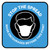 Stop The Spread Mask Encouraged Beyond This Point Blue Square - Floor Sign