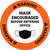 Warning: Mask Encouraged Before Entering Office Circular with Icon - Floor Sign