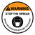 Warning: Stop The Spread Mask Encouraged Beyond This Point with Icon - Floor Sign