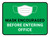 Mask Encouraged Before Entering Office Green Rectangular - Floor Sign