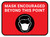 Mask Encouraged Beyond This Point Red Rectangular - Floor Sign
