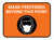 Mask Preferred Beyond This Point Orange Rectangular - Floor Sign