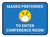 Masks Preferred To Enter Conference Room Blue With Emoticon Rectangular - Floor Sign