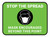 Stop The Spread Mask Encouraged Beyond This Point Green Rectangular - Floor Sign