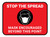 Stop The Spread Mask Encouraged Beyond This Point Red Rectangular - Floor Sign