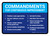Commandments for Continuous Improvement Landscape - Wall Sign