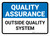 Quality Assurance: Outside quality system Landscape - Wall Sign