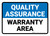 Quality Assurance: Warranty area Landscape - Wall Sign