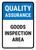 Quality Assurance: Goods inspection area Portrait - Wall Sign