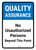 Quality Assurance: No unauthorized persons beyond this point Portrait - Wall Sign
