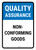 Quality Assurance: Non-Conforming Goods Portrait - Wall Sign