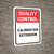 Quality Control: Calibration Extension Portrait - Wall Sign