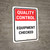 Quality Control: Equipment Checked Portrait - Wall Sign