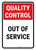 Quality Control: Out Of Service Portrait - Wall Sign