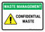 Waste Management: Confidential waste Landscape - Wall Sign