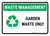 Waste Management: Garden waste Landscape - Wall Sign