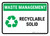 Waste Management: Recyclable Solid Landscape - Wall Sign