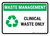 Waste Management: Recycle Clinical waste Landscape - Wall Sign