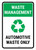 Waste Management: Automotive waste Portrait - Wall Sign