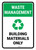 Waste Management: Building materials Portrait - Wall Sign