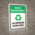 Waste Management: Recycle Aluminium cans only Portrait - Wall Sign