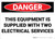 Danger: Equipment Supplied With Two Electrical Services - Wall Sign