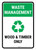 Waste Management: Wood and timber Portrait - Wall Sign