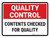 Quality Control: Contents Checked For Quality Landscape - Wall Sign