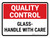 Quality Control: Glass Handle With Care Landscape - Wall Sign