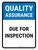 Quality Assurance: Due For Inspection Portrait - Wall Sign