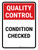 Quality Control: Condition Checked Portrait - Wall Sign