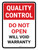Quality Control: Do Not Open Will Void Warranty Portrait - Wall Sign