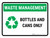 Waste Management - Cans And Bottles Only Landscape - Wall Sign