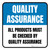 Quality Assurance: All Products Must Be Checked By Quality Assurance: Square - Floor Sign