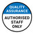Quality Assurance: Authorized Staff Only Circular - Floor Sign