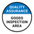 Quality Assurance: Goods Inspection Area Circular - Floor Sign