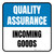 Quality Assurance: Incoming Goods Square - Floor Sign