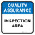 Quality Assurance: Inspection Area Square - Floor Sign